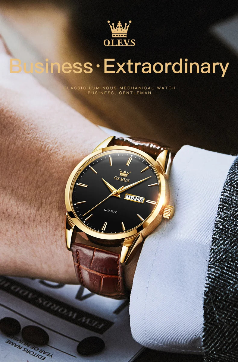 OLEVS CLASSIC QUARTZ Linnoir