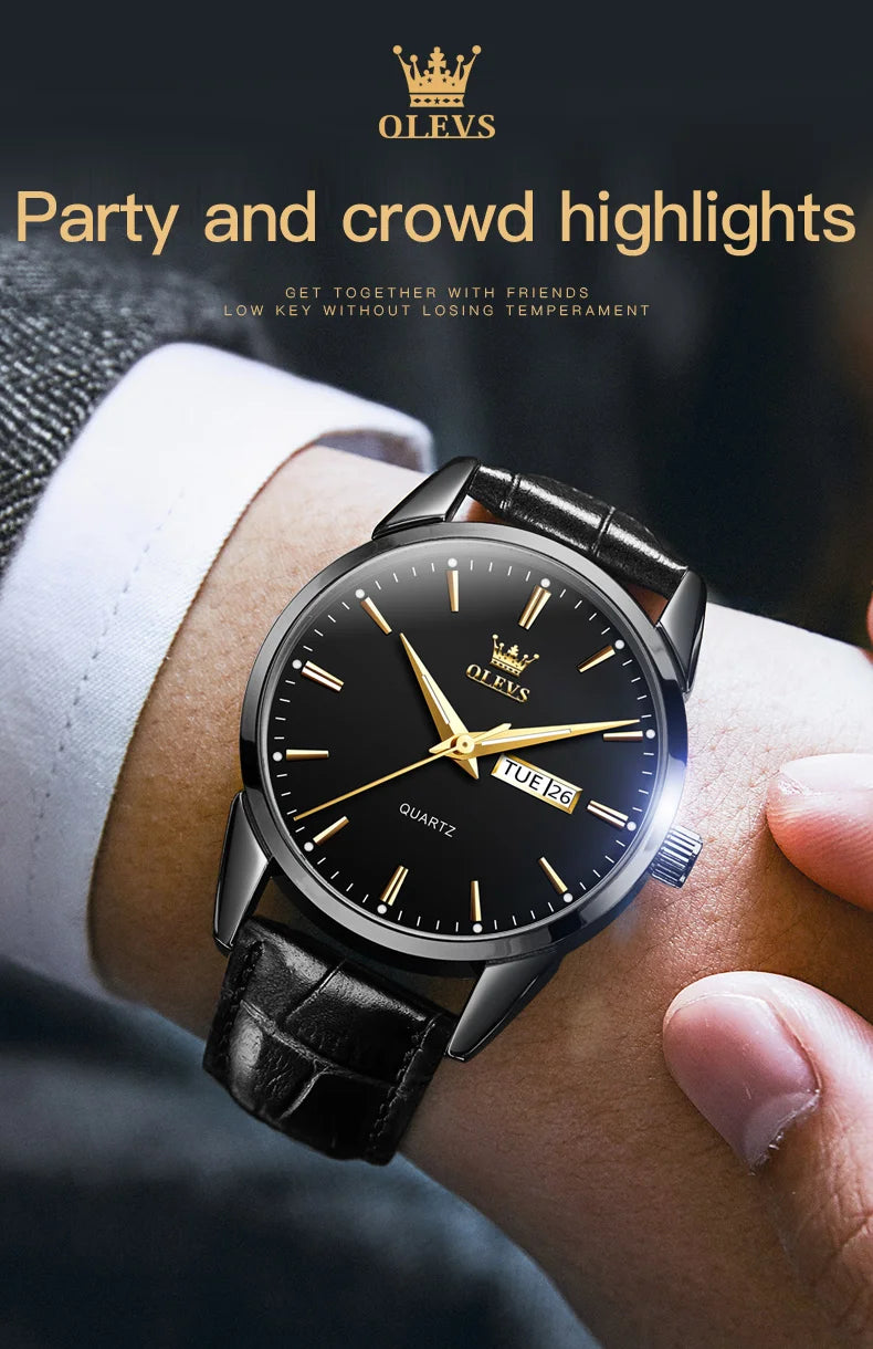OLEVS CLASSIC QUARTZ Linnoir