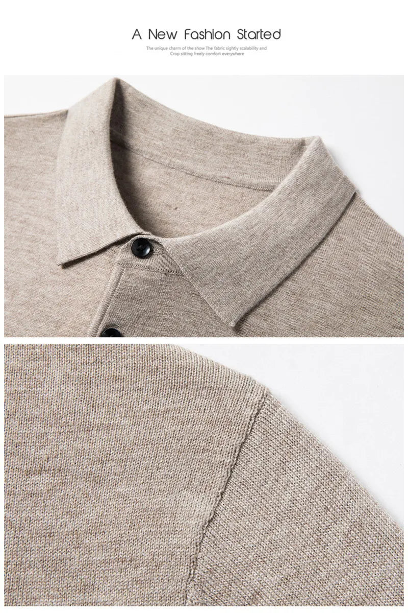 Linnoir: Polo Knitwear Classic Collar