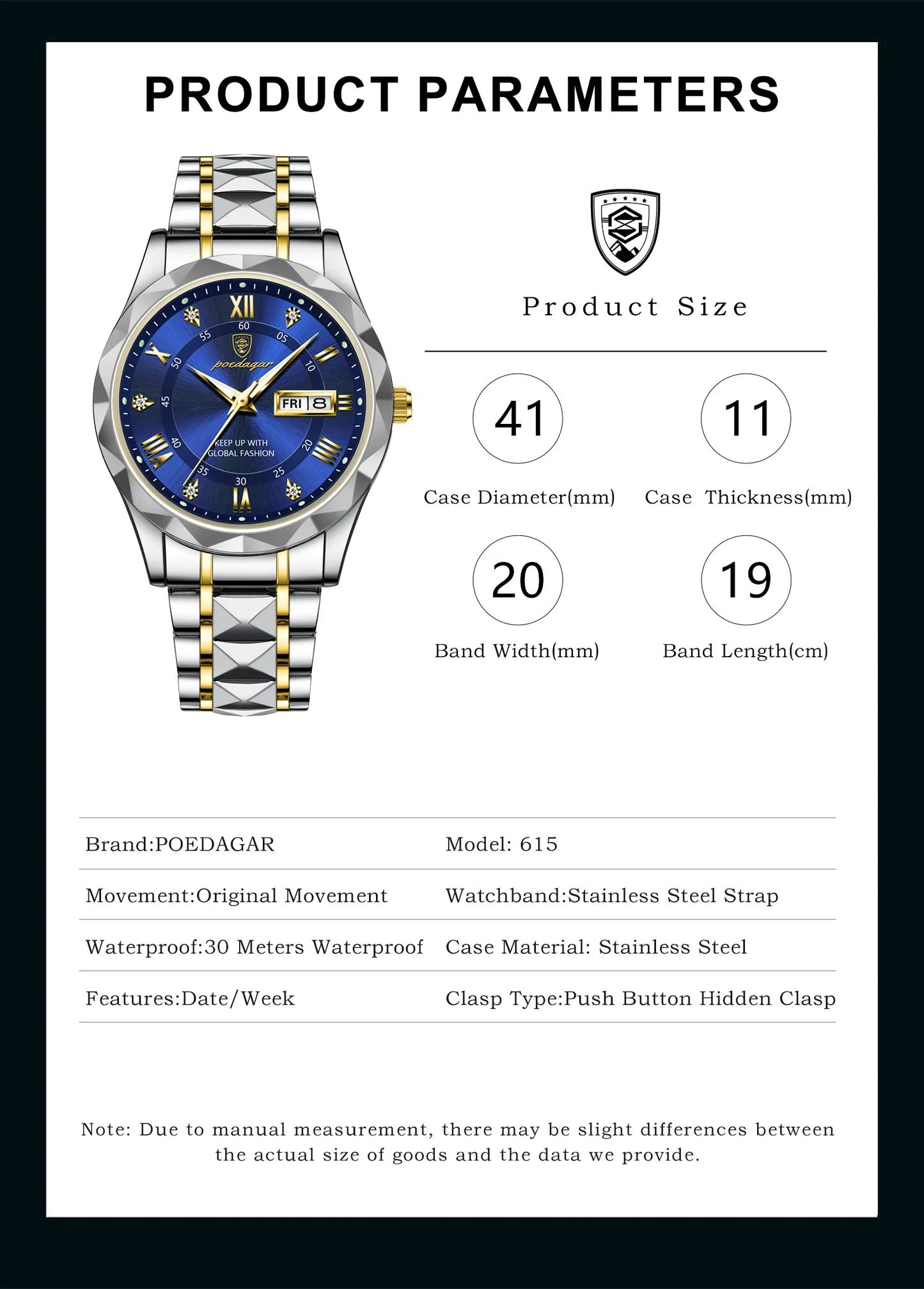 POEDAGAR luxury watch Linnoir