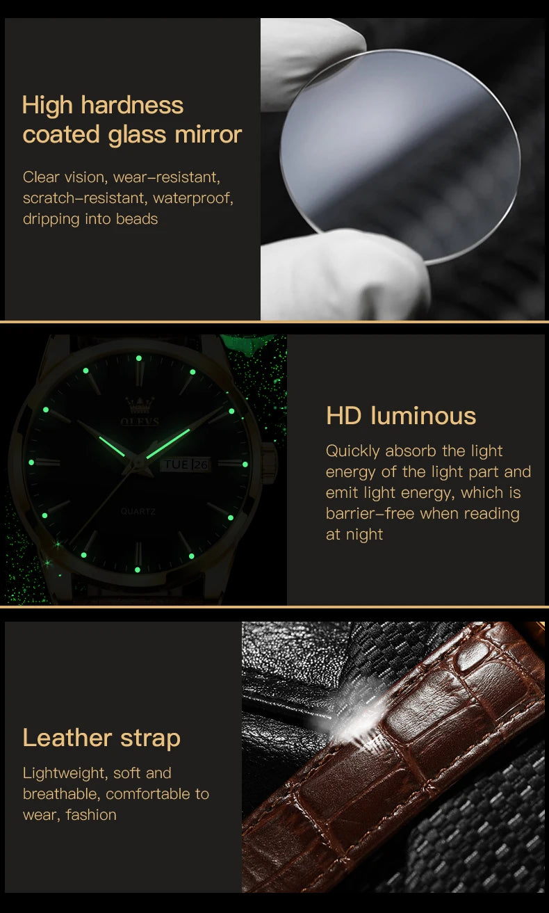 OLEVS CLASSIC QUARTZ Linnoir