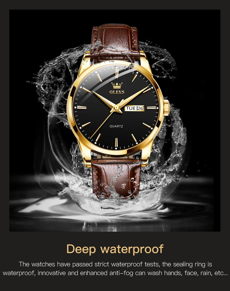 OLEVS CLASSIC QUARTZ Linnoir