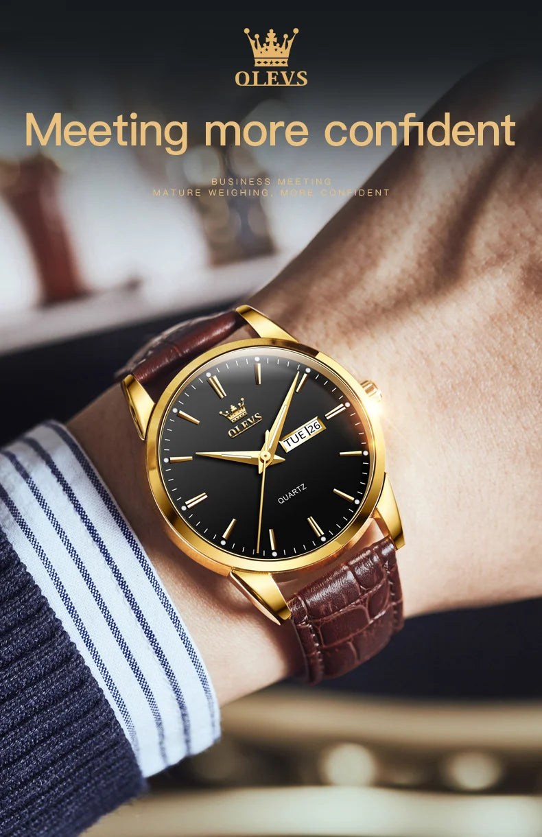 OLEVS CLASSIC QUARTZ Linnoir