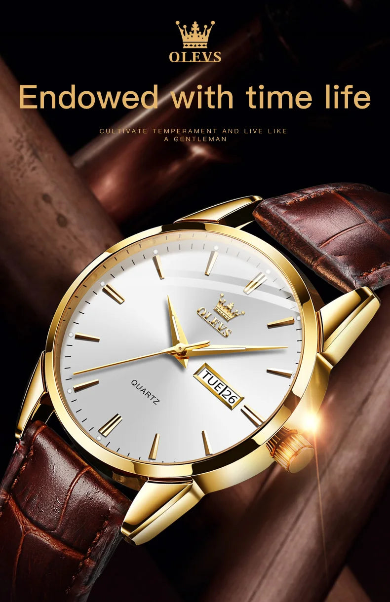 OLEVS CLASSIC QUARTZ Linnoir